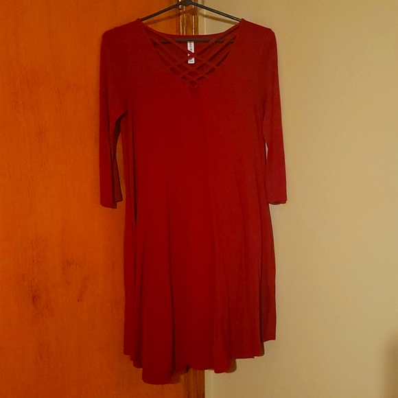 Long sleeve burgundy dress - Picture 1 of 1